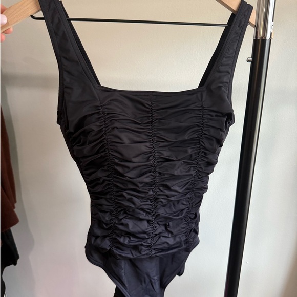 Black Ruched Swimsuit - Picture 3 of 5